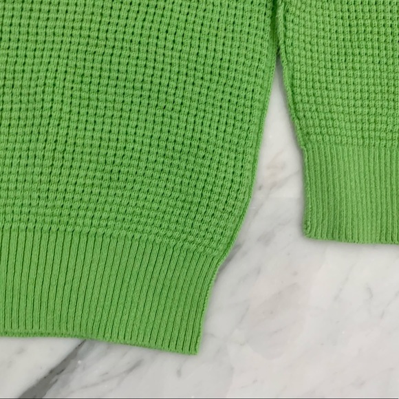 Peek Waffle Knit Green Sweater - Picture 6 of 7